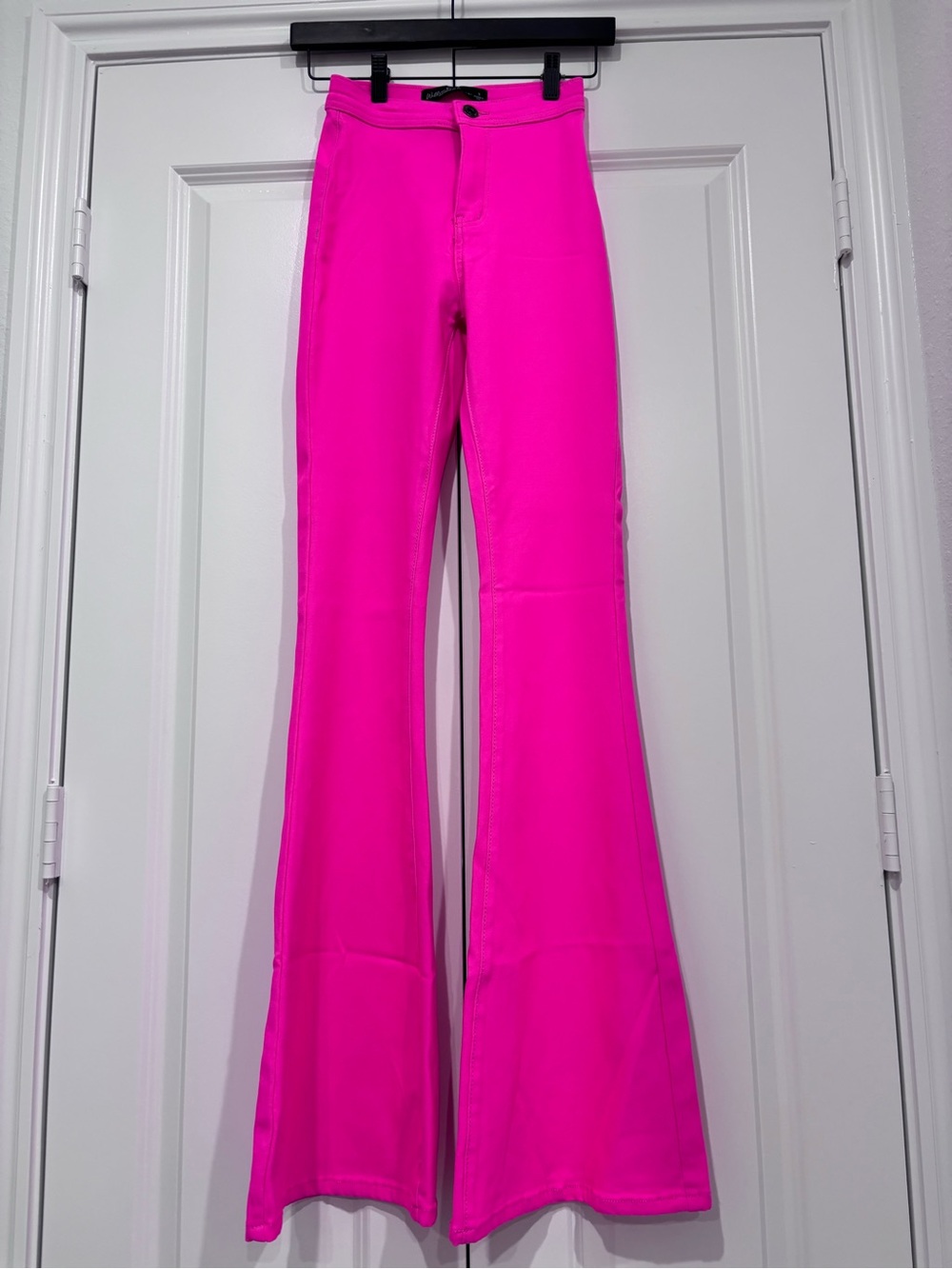 Bright Hot Pink Flare Jeans